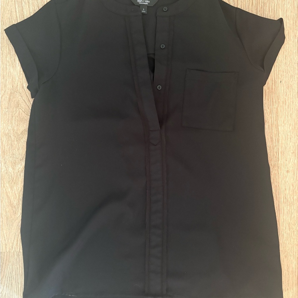 Simply Vera Vera Wang Black Blouse